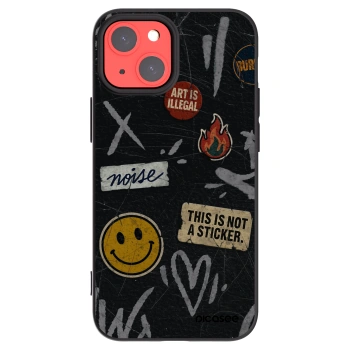 Picasee husă neagră din silicon pentru Apple iPhone 13 mini - STICKERS x TAGS
