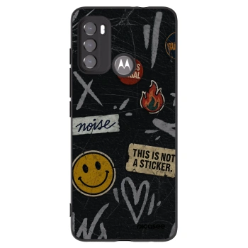 Picasee husă neagră din silicon pentru Motorola Moto G60 - STICKERS x TAGS
