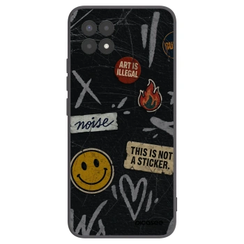 Picasee husă neagră din silicon pentru Realme 8i - STICKERS x TAGS