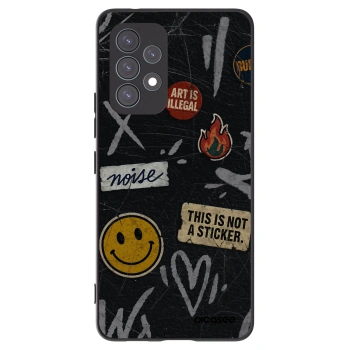Picasee husă neagră din silicon pentru Samsung Galaxy A53 5G A536 - STICKERS x TAGS