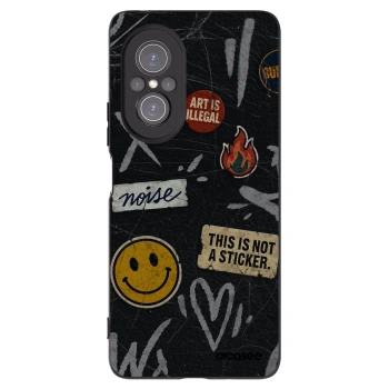 Picasee husă neagră din silicon pentru Huawei Nova 9 SE - STICKERS x TAGS