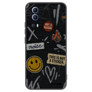 Picasee husă neagră din silicon pentru Vivo Y52 5G - STICKERS x TAGS