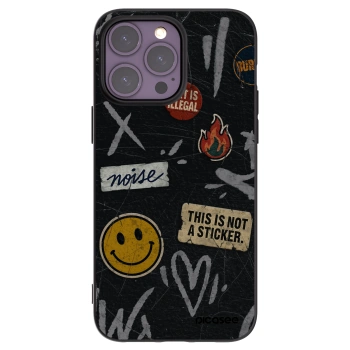 Picasee husă neagră din silicon pentru Apple iPhone 14 Pro Max - STICKERS x TAGS