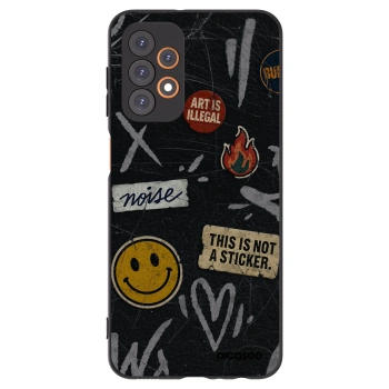 Picasee husă neagră din silicon pentru Samsung Galaxy A23 A236B 5G - STICKERS x TAGS