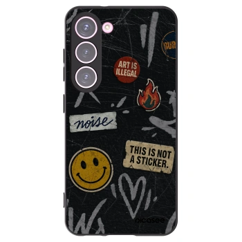 Picasee husă neagră din silicon pentru Samsung Galaxy S23 5G - STICKERS x TAGS