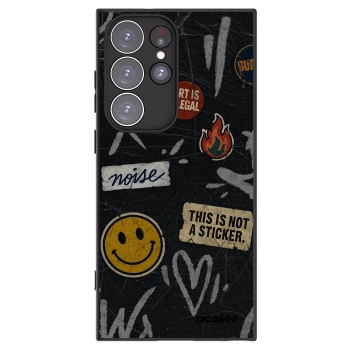 Picasee husă neagră din silicon pentru Samsung Galaxy S23 Ultra 5G - STICKERS x TAGS