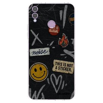Picasee husă transparentă din silicon pentru Honor 8X - STICKERS x TAGS