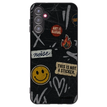 Picasee husă neagră din silicon pentru Samsung Galaxy A14 5G A146P - STICKERS x TAGS