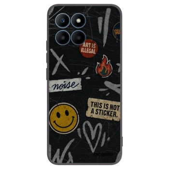 Picasee husă neagră din silicon pentru Honor 70 Lite - STICKERS x TAGS