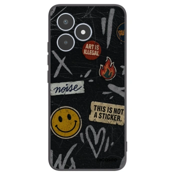 Picasee husă neagră din silicon pentru Realme C53 - STICKERS x TAGS