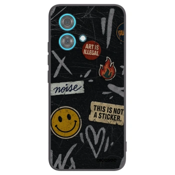 Picasee husă neagră din silicon pentru Motorola Edge 40 Neo - STICKERS x TAGS