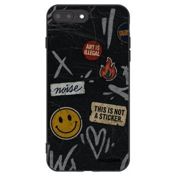 Picasee husă neagră din silicon pentru Apple iPhone 7 Plus - STICKERS x TAGS