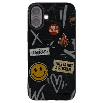 Picasee husă neagră din silicon pentru Apple iPhone 16 Plus - STICKERS x TAGS