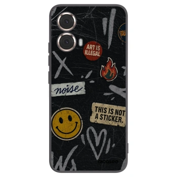 Picasee husă neagră din silicon pentru Motorola Moto G85 - STICKERS x TAGS