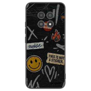 Picasee husă neagră din silicon pentru Realme 12X - STICKERS x TAGS