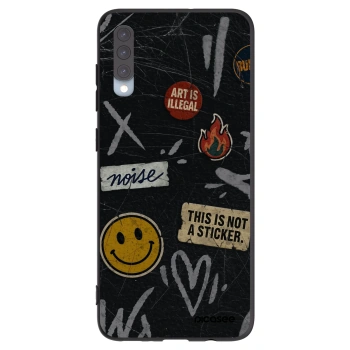Picasee husă neagră din silicon pentru Samsung Galaxy A70 A705F - STICKERS x TAGS