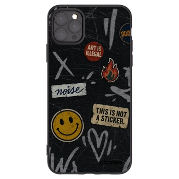 Picasee husă neagră din silicon pentru Apple iPhone 11 Pro Max - STICKERS x TAGS