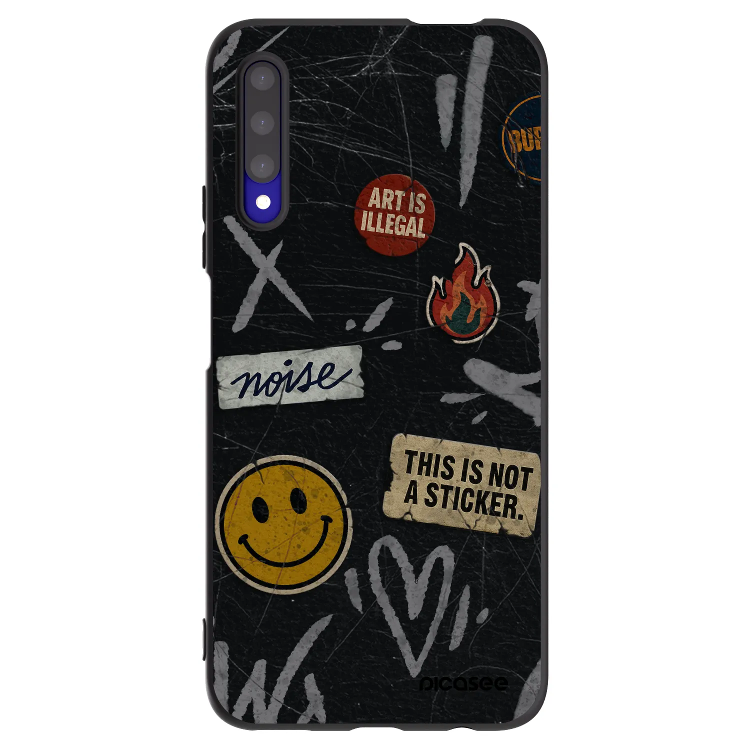 Picasee husă neagră din silicon pentru Honor 9X Pro - STICKERS x TAGS