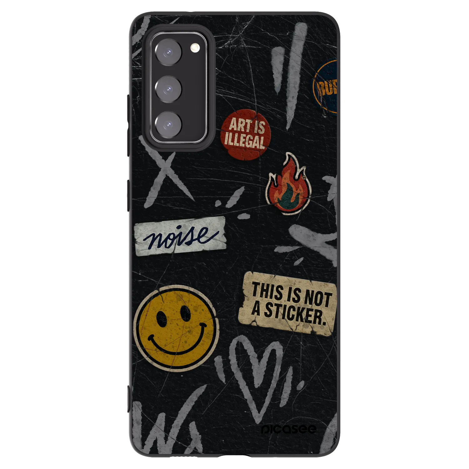 Picasee husă neagră din silicon pentru Samsung Galaxy S20 FE - STICKERS x TAGS