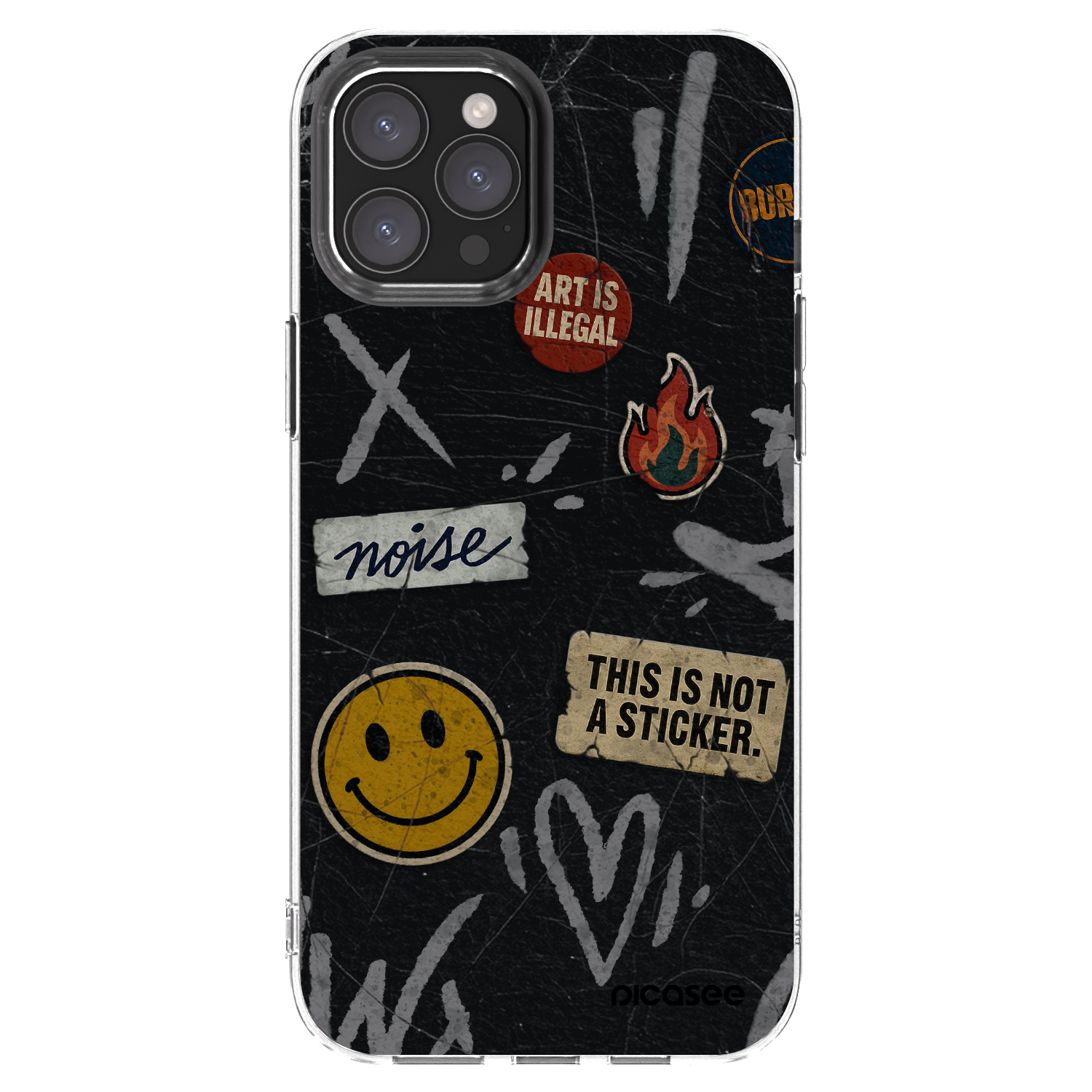 Picasee husă transparentă din silicon pentru Apple iPhone 12 Pro Max - STICKERS x TAGS