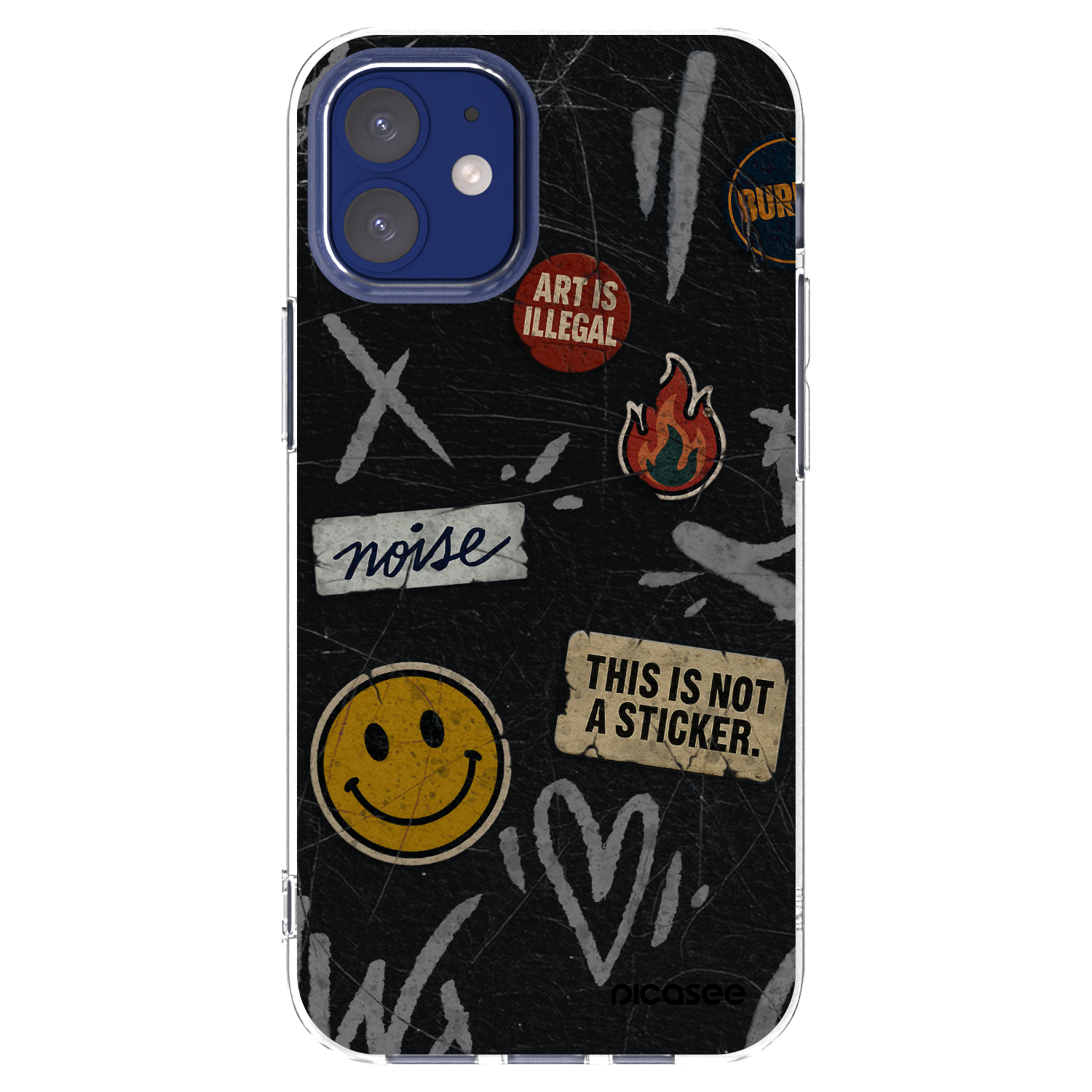 Picasee husă transparentă din silicon pentru Apple iPhone 12 mini - STICKERS x TAGS