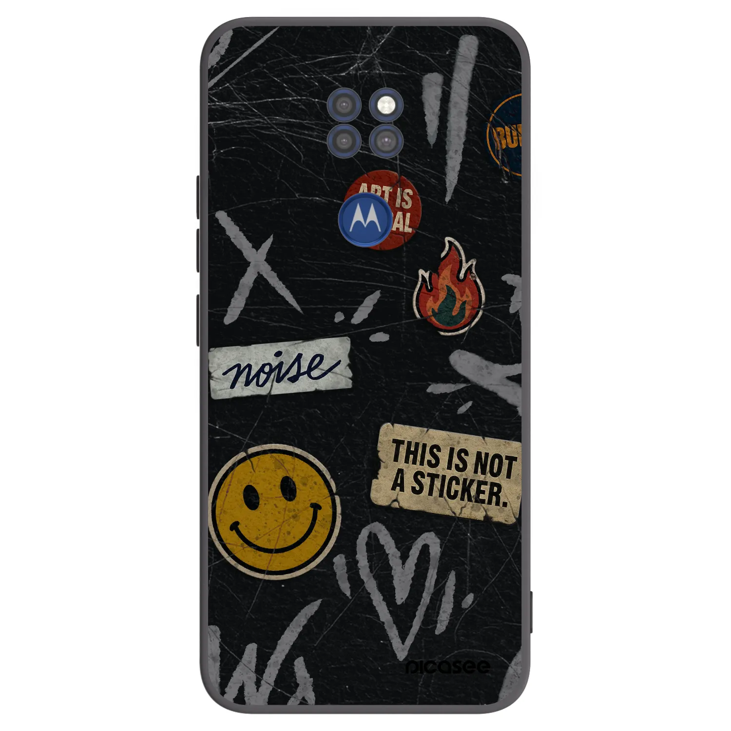 Picasee husă neagră din silicon pentru Motorola Moto G9 Play - STICKERS x TAGS