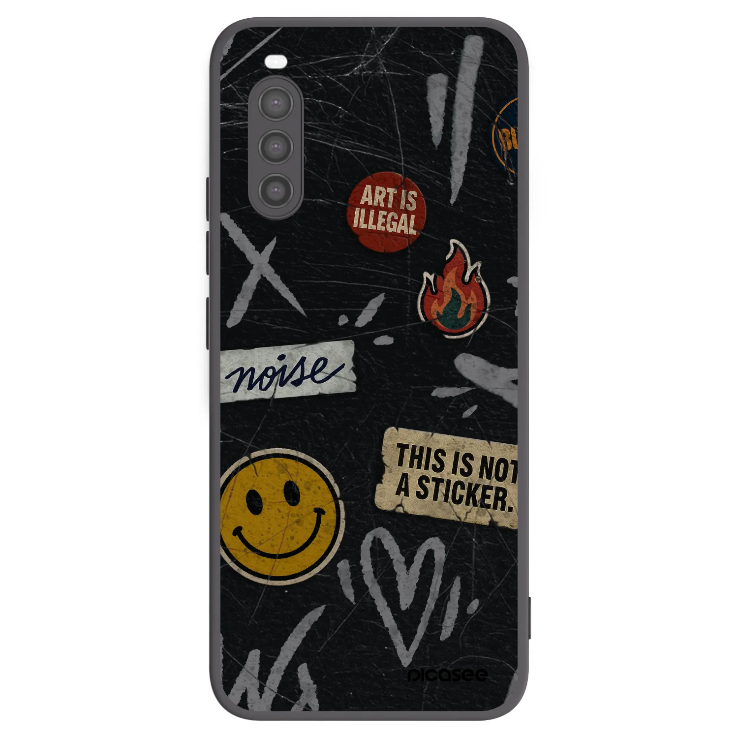 Picasee husă neagră din silicon pentru Sony Xperia 10 II - STICKERS x TAGS