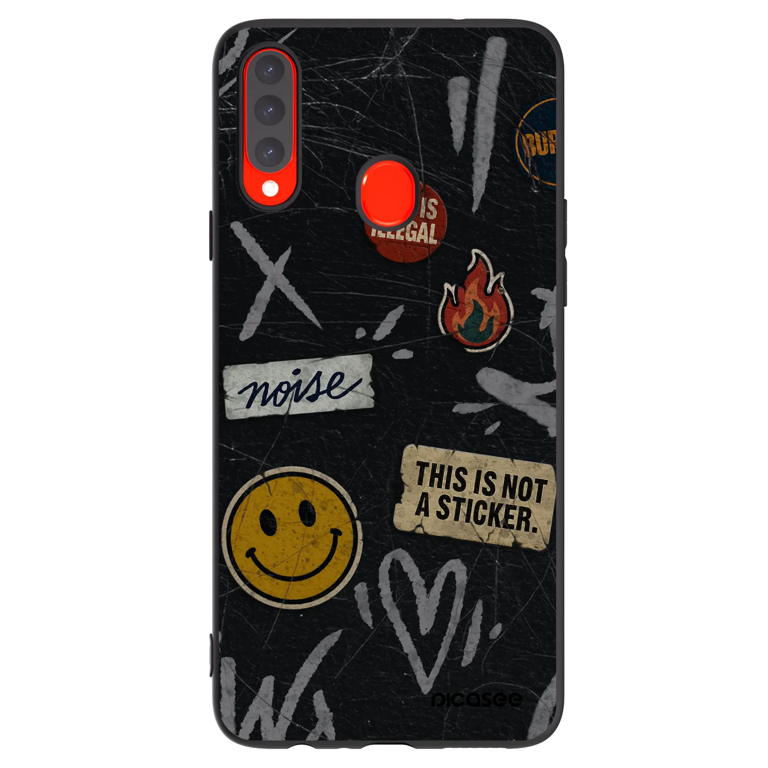 Picasee husă neagră din silicon pentru Samsung Galaxy A20s - STICKERS x TAGS
