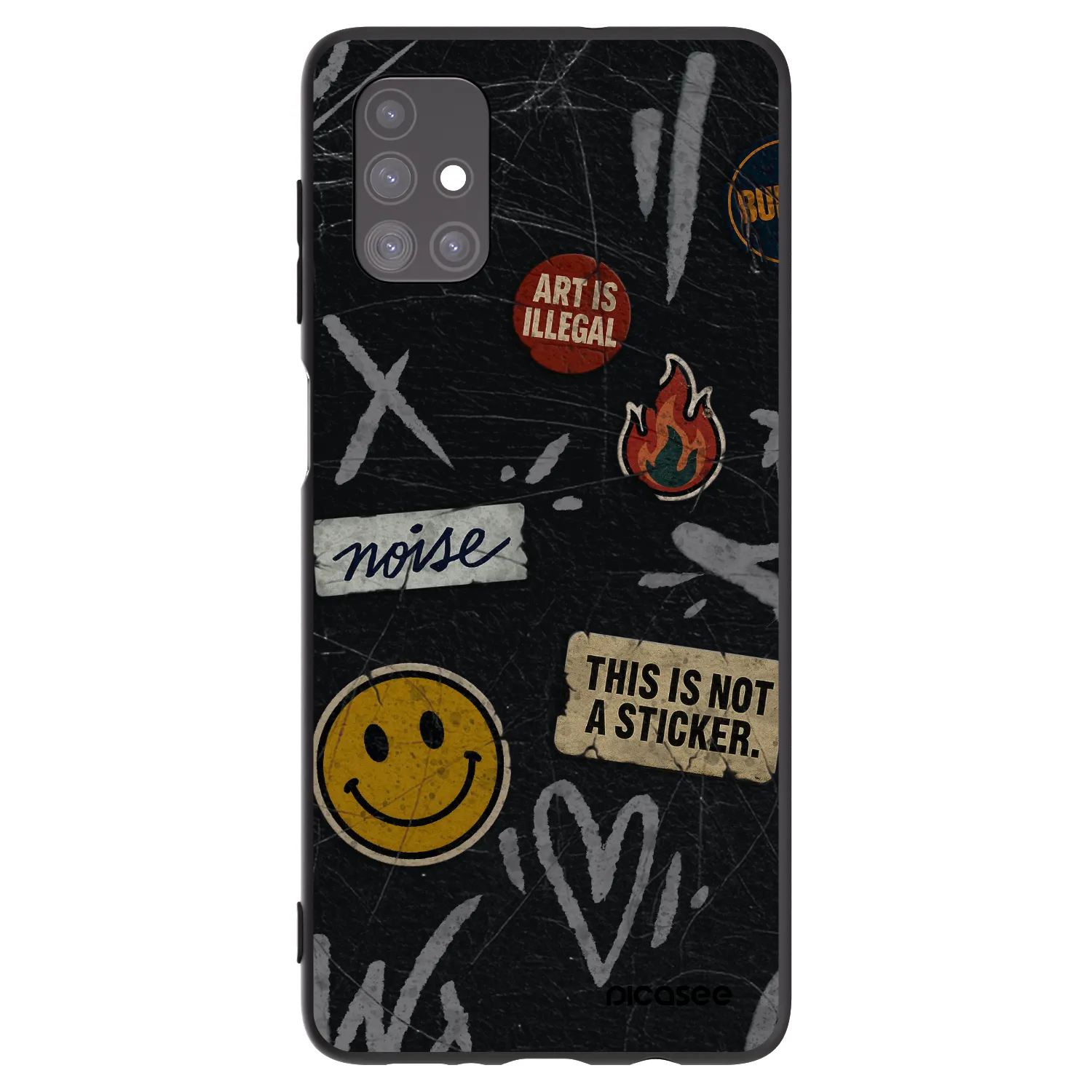 Picasee husă neagră din silicon pentru Samsung Galaxy M51 M515F - STICKERS x TAGS