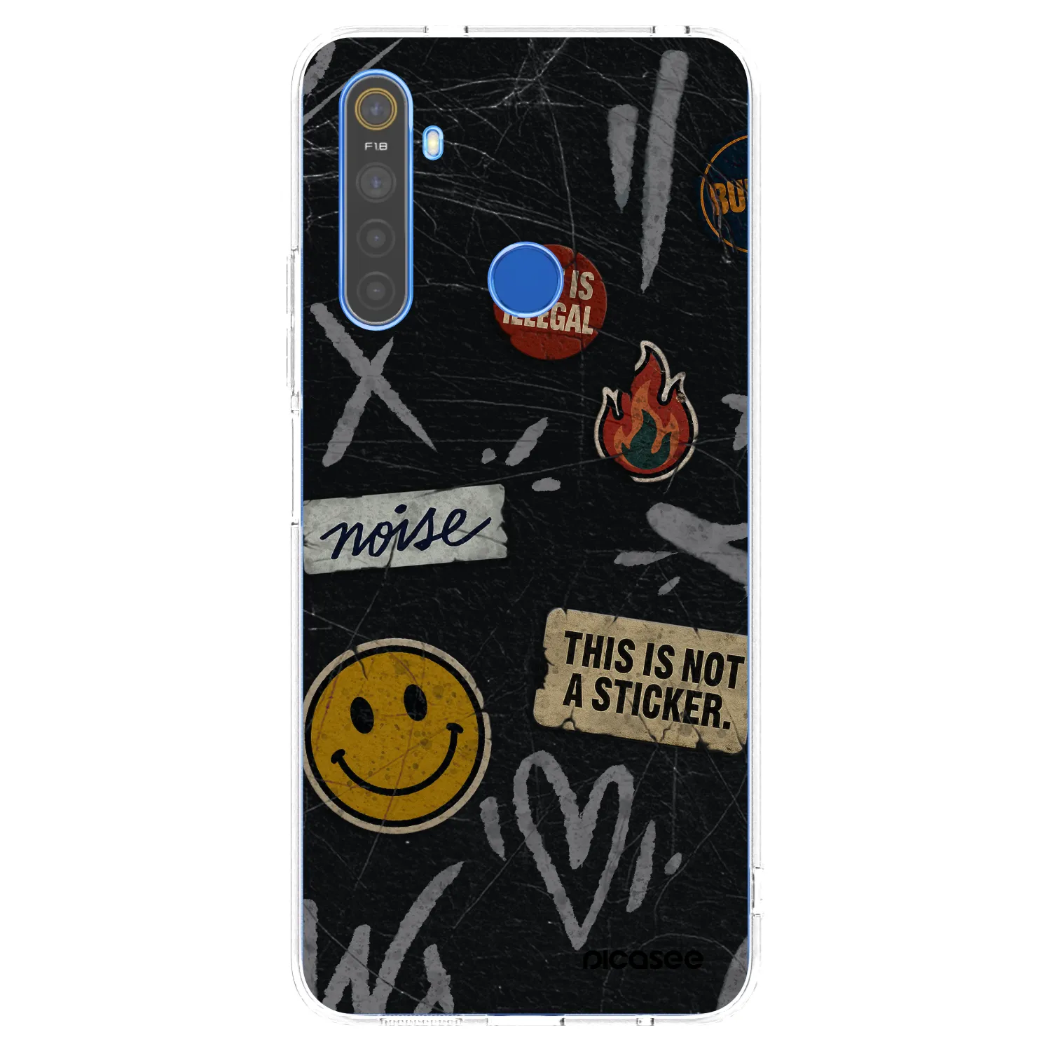 Picasee husă transparentă din silicon pentru Realme 5 - STICKERS x TAGS