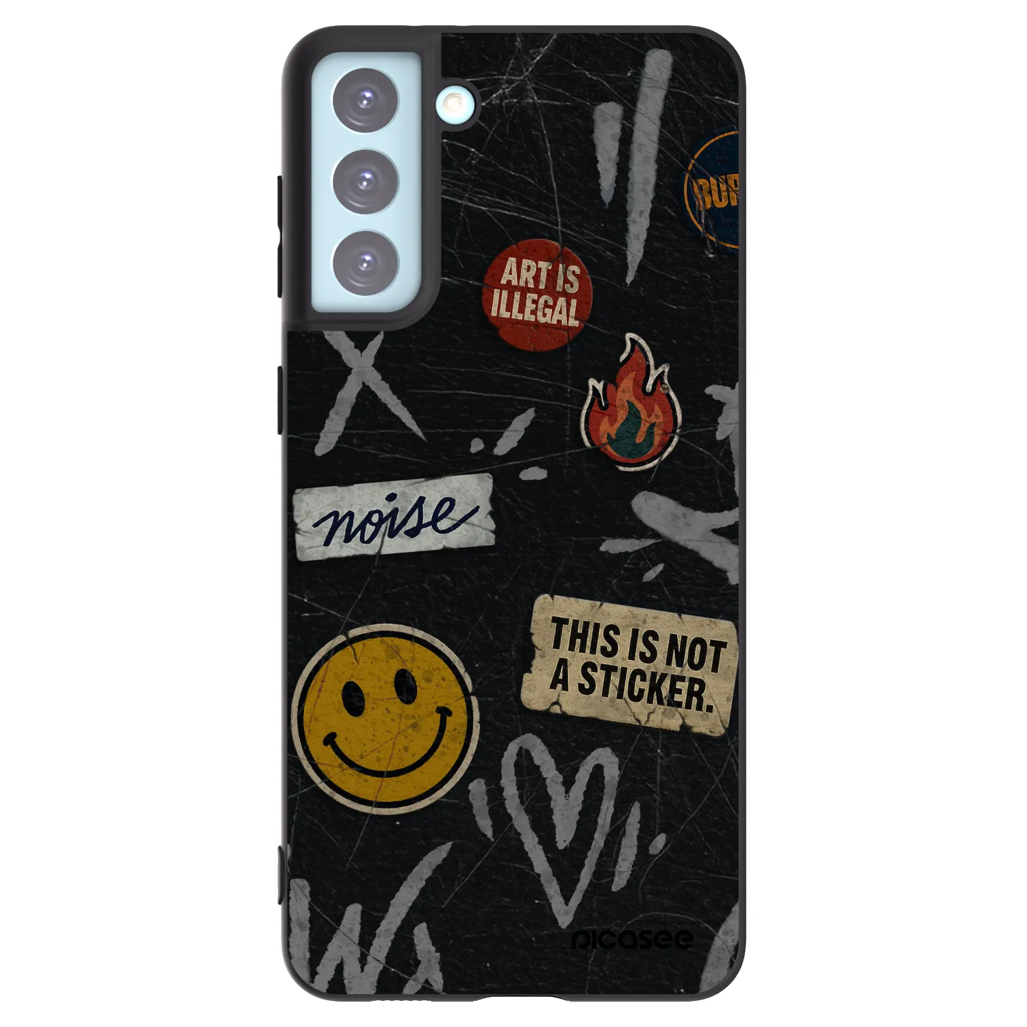 Picasee husă neagră din silicon pentru Samsung Galaxy S21+ 5G G996F - STICKERS x TAGS