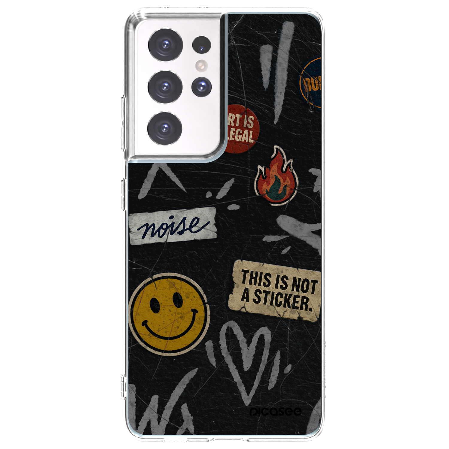 Picasee husă transparentă din silicon pentru Samsung Galaxy S21 Ultra 5G G998B - STICKERS x TAGS