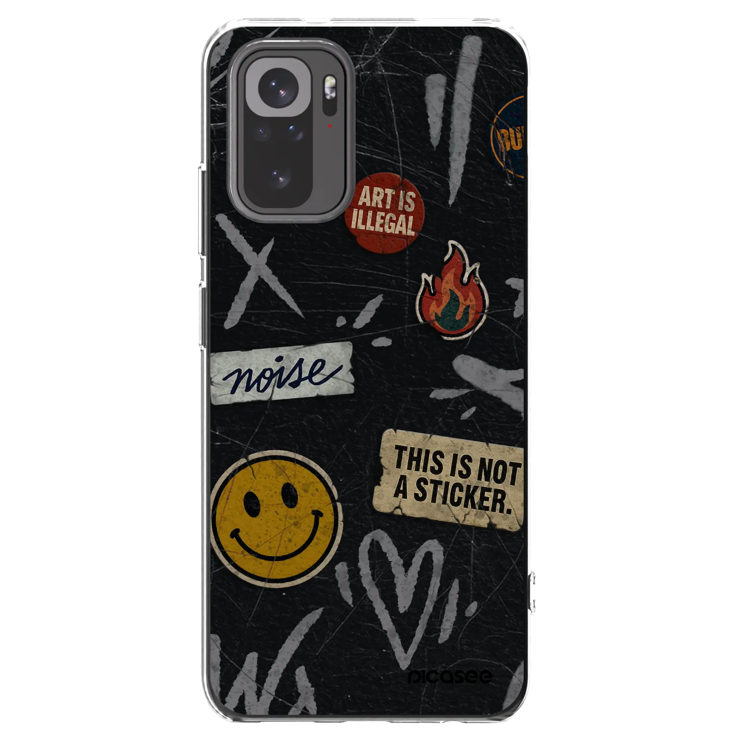 Picasee husă transparentă din silicon pentru Xiaomi Redmi Note 10 - STICKERS x TAGS