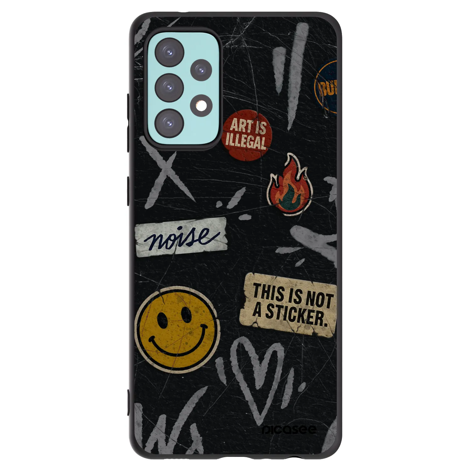 Picasee husă neagră din silicon pentru Samsung Galaxy A72 A725F - STICKERS x TAGS
