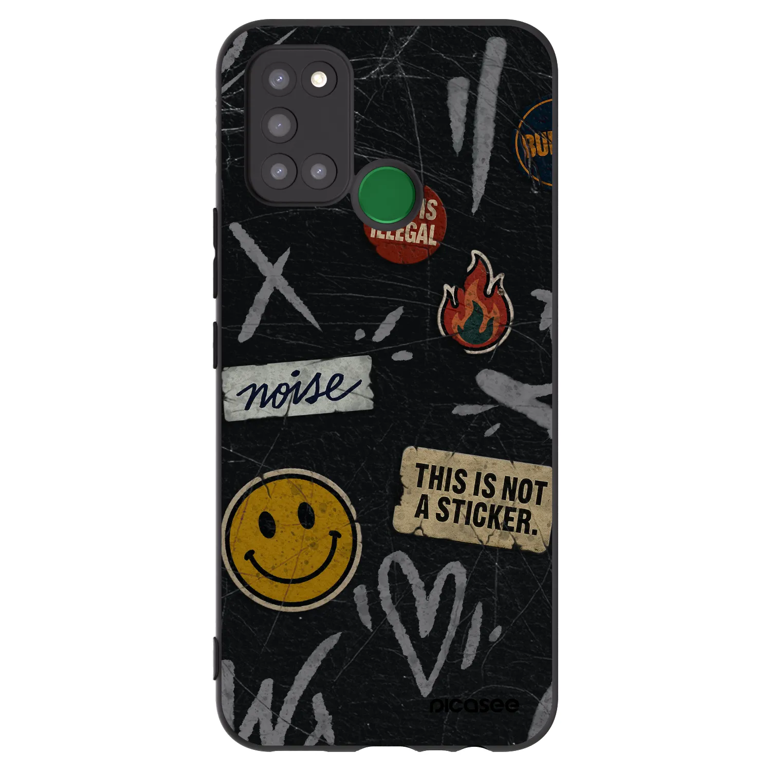 Picasee husă neagră din silicon pentru Realme 7i - STICKERS x TAGS