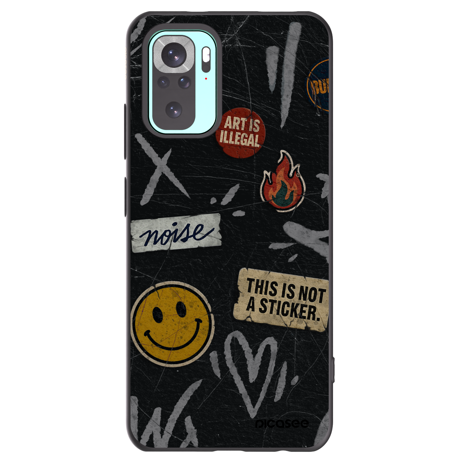 Picasee husă neagră din silicon pentru Xiaomi Redmi Note 10 Pro - STICKERS x TAGS