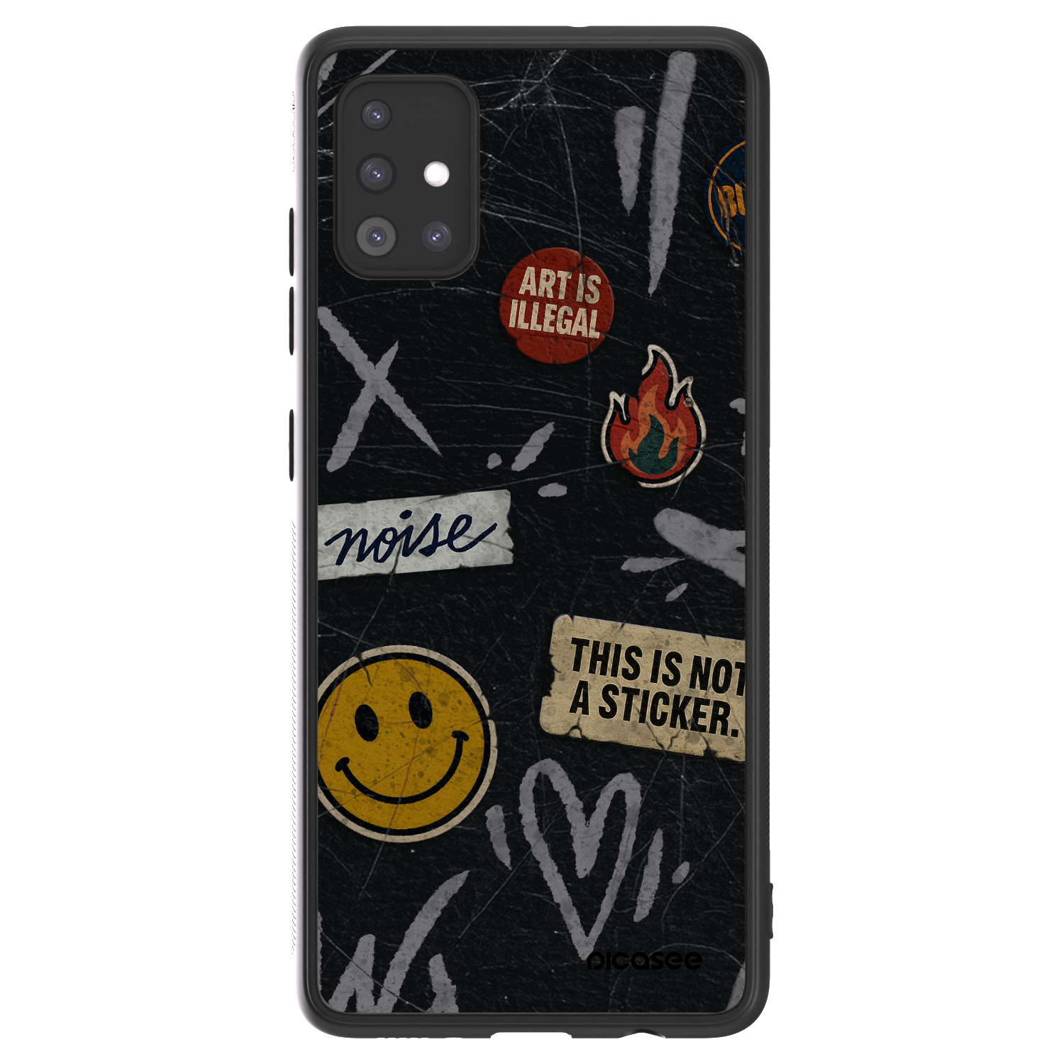 Picasee ULTIMATE CASE pentru Samsung Galaxy A51 A515F - STICKERS x TAGS