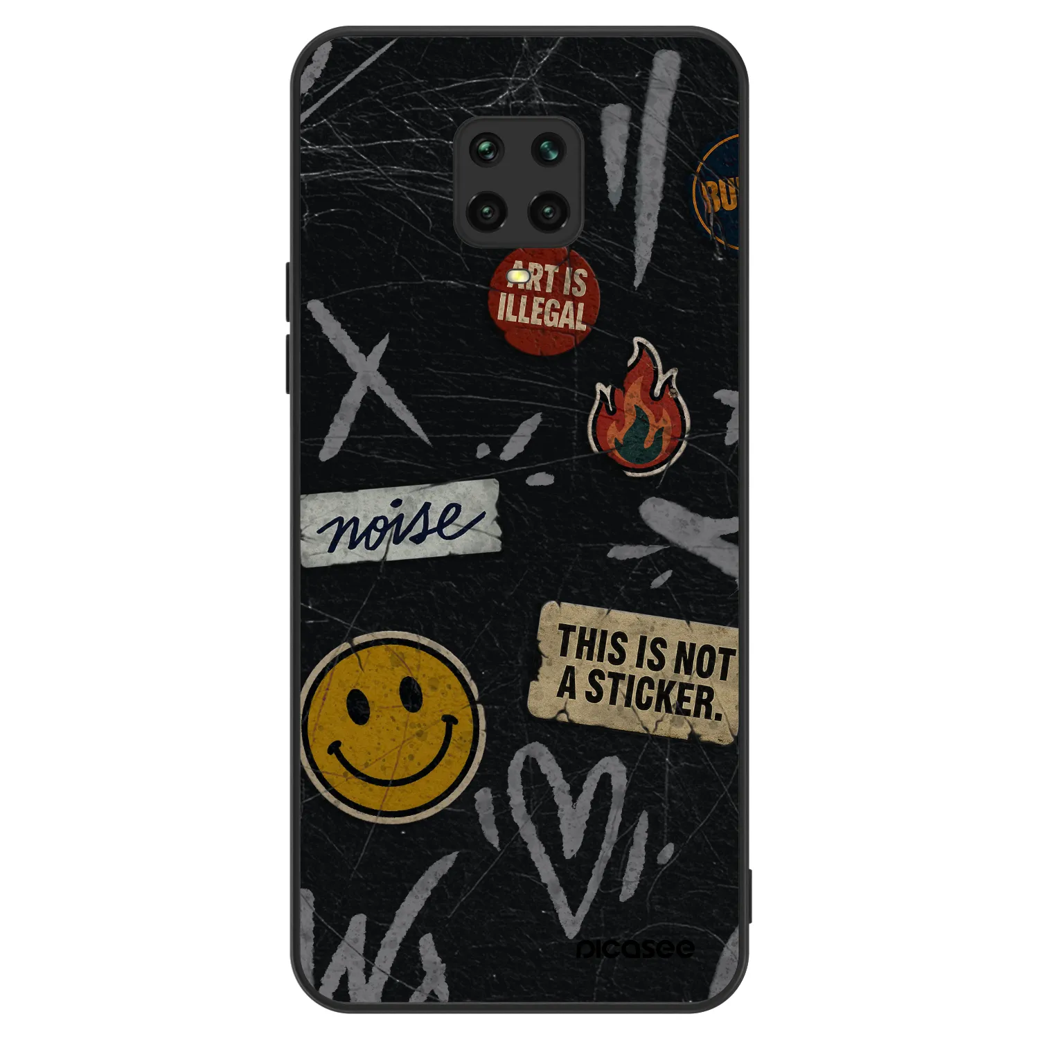 Picasee ULTIMATE CASE pentru Xiaomi Redmi Note 9 Pro - STICKERS x TAGS