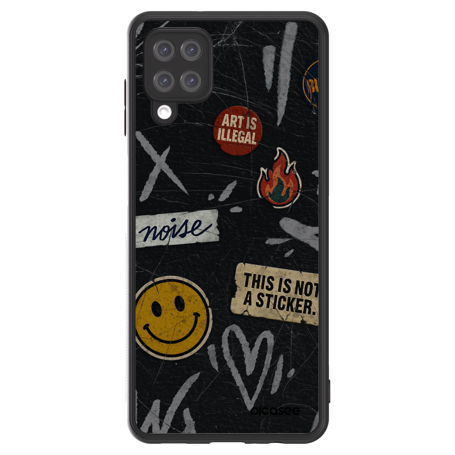 Picasee ULTIMATE CASE pentru Samsung Galaxy A12 A125F - STICKERS x TAGS