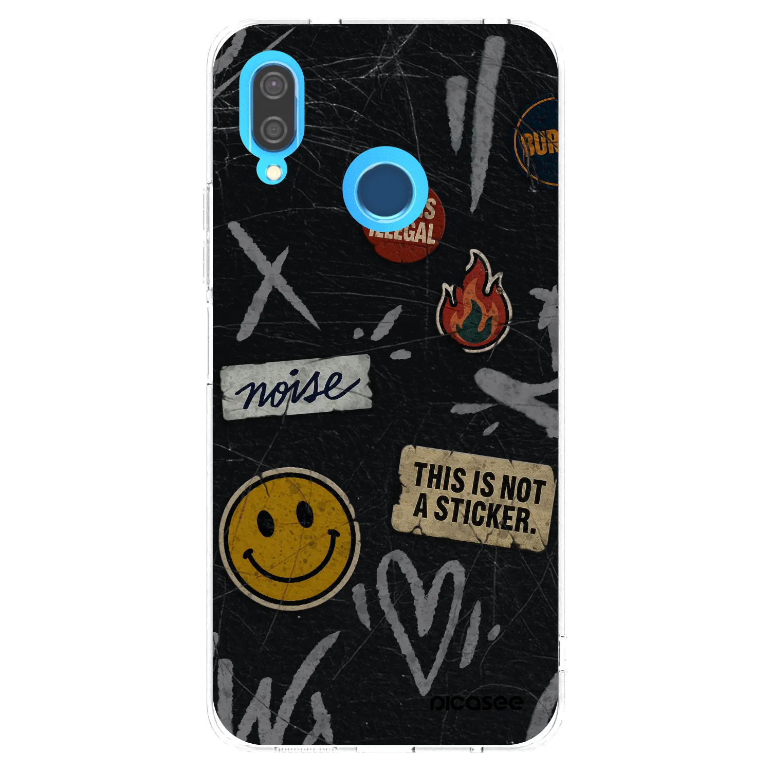 Picasee husă transparentă din silicon pentru Huawei P20 Lite - STICKERS x TAGS