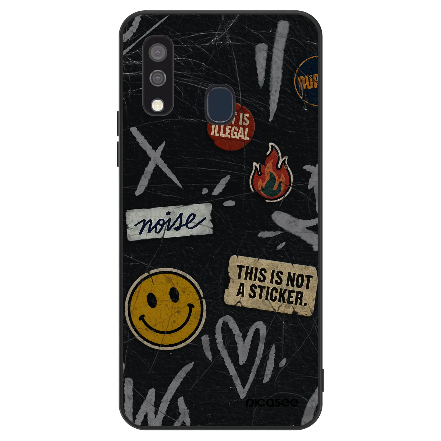 Picasee ULTIMATE CASE pentru Samsung Galaxy A40 A405F - STICKERS x TAGS