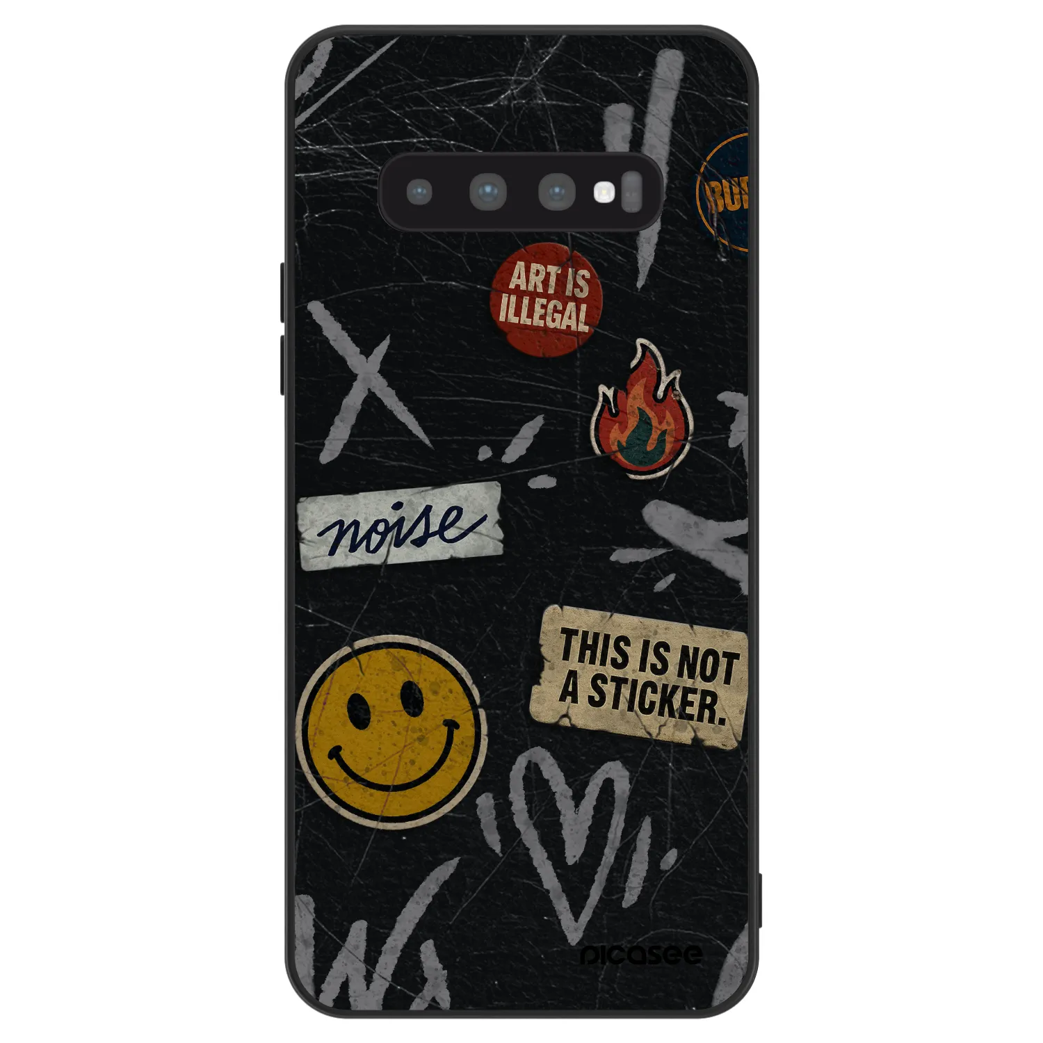 Picasee ULTIMATE CASE pentru Samsung Galaxy S10 G973 - STICKERS x TAGS