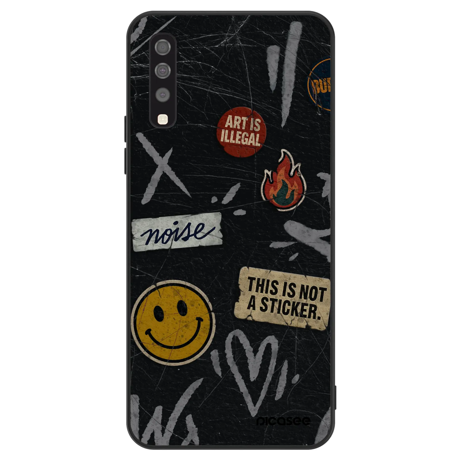 Picasee ULTIMATE CASE pentru Samsung Galaxy A70 A705F - STICKERS x TAGS