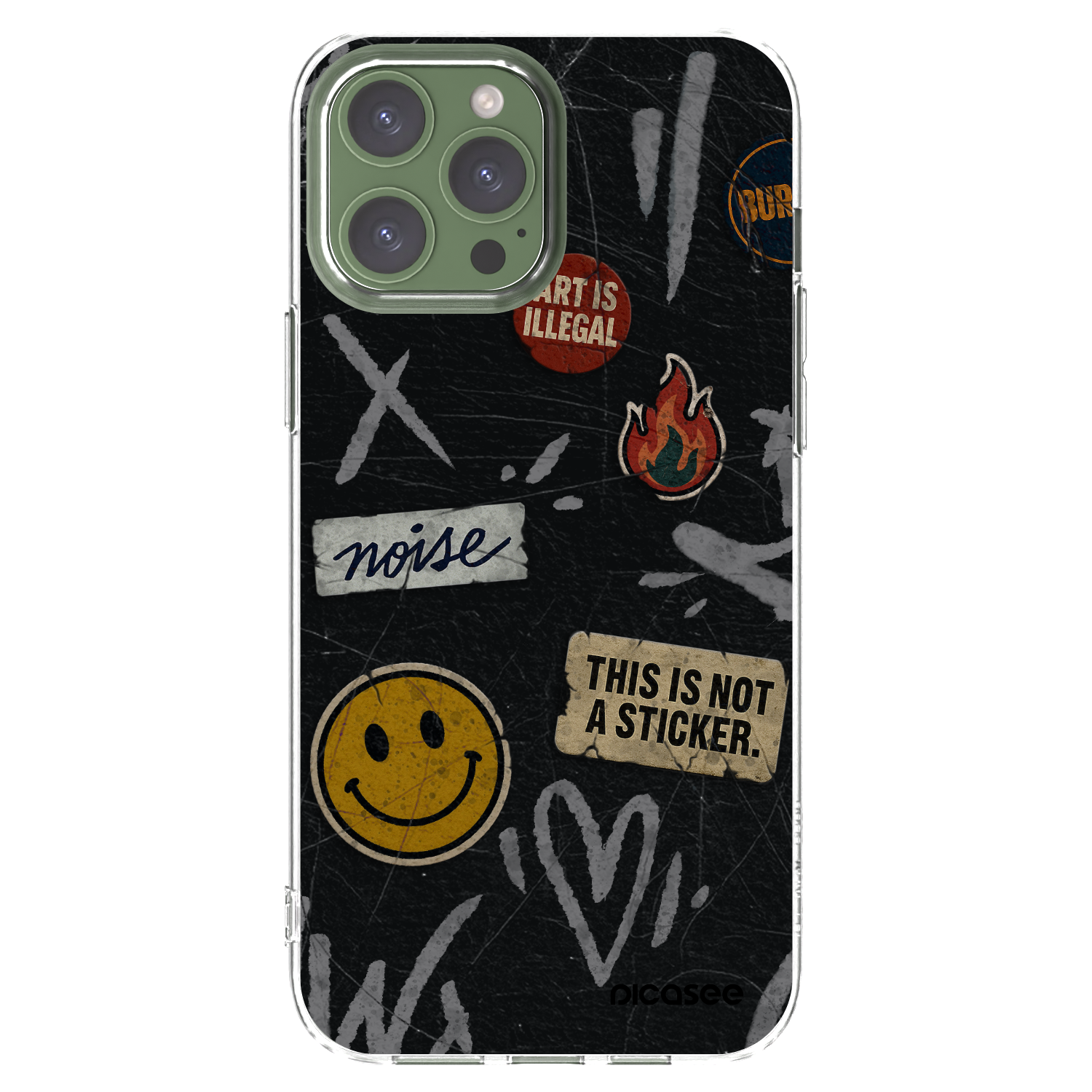 Picasee husă transparentă din silicon pentru Apple iPhone 13 Pro Max - STICKERS x TAGS