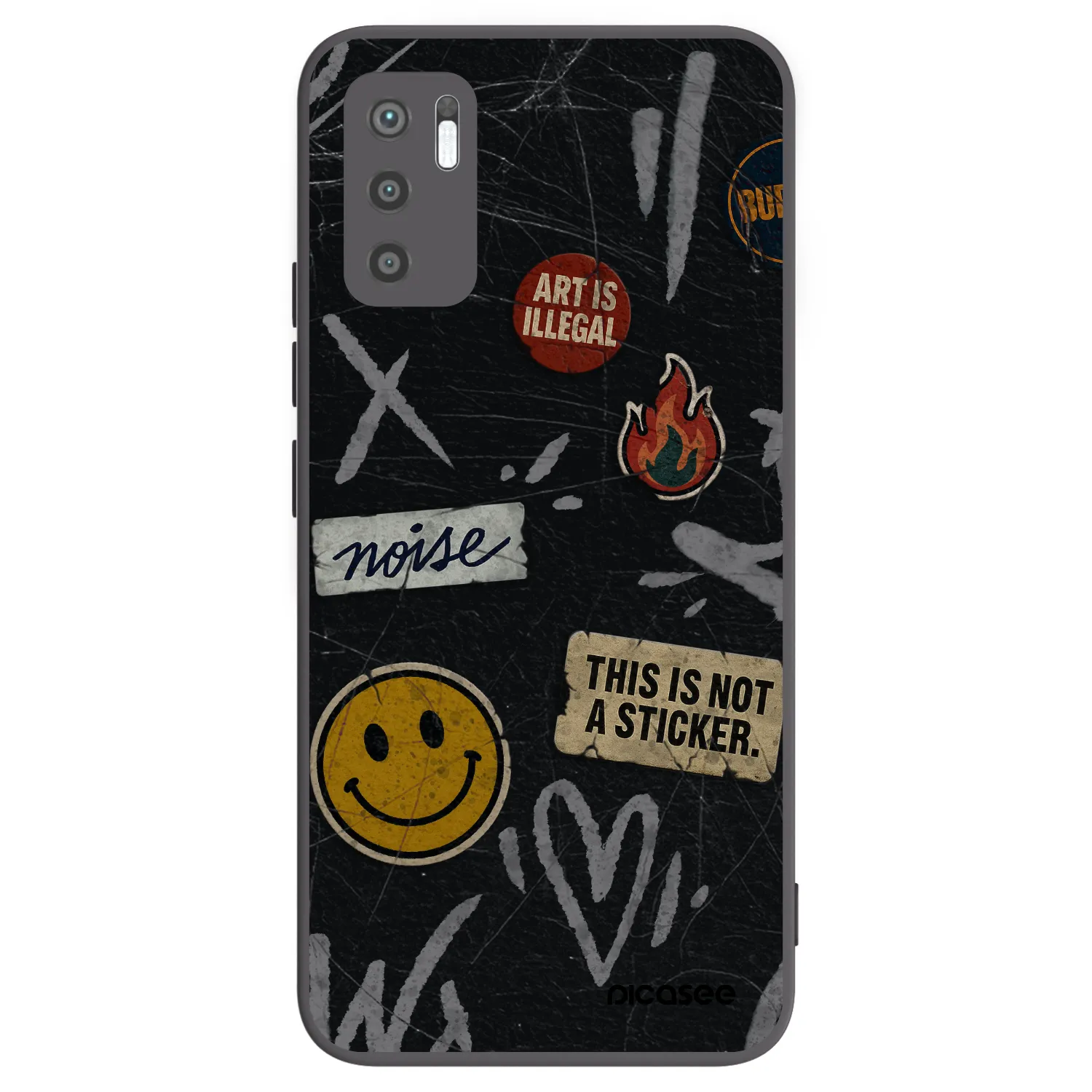 Picasee husă neagră din silicon pentru Xiaomi Redmi Note 10 5G - STICKERS x TAGS