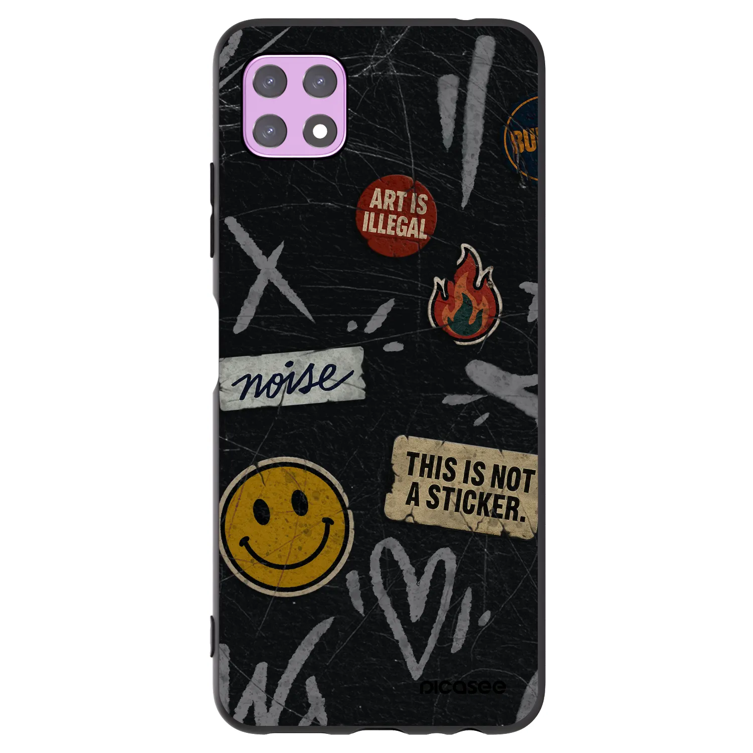 Picasee husă neagră din silicon pentru Samsung Galaxy A22 A226B 5G - STICKERS x TAGS