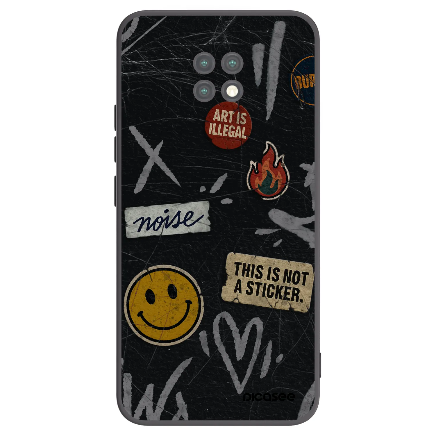 Picasee husă neagră din silicon pentru Xiaomi Redmi Note 9T - STICKERS x TAGS