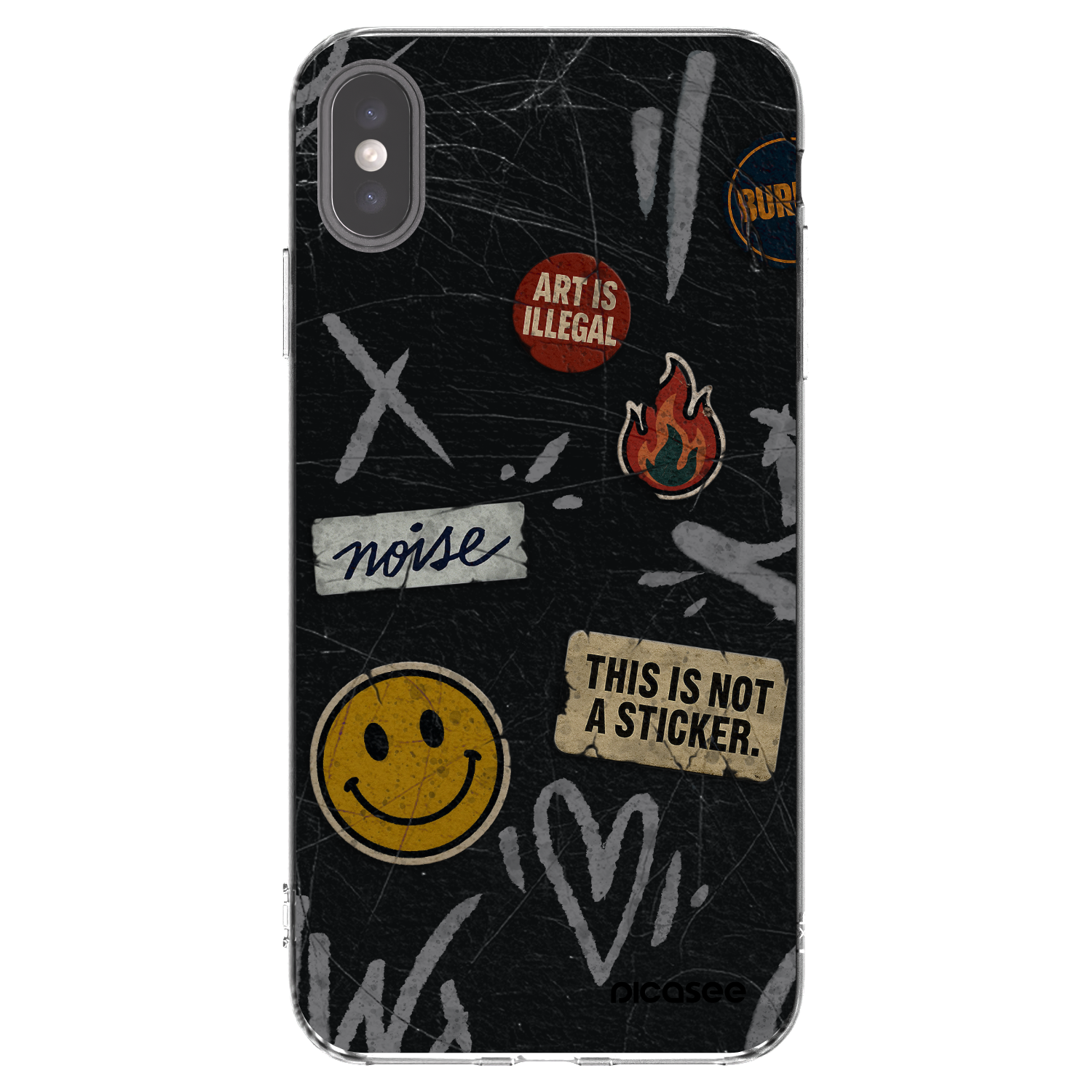 Picasee husă transparentă din silicon pentru Apple iPhone XS Max - STICKERS x TAGS