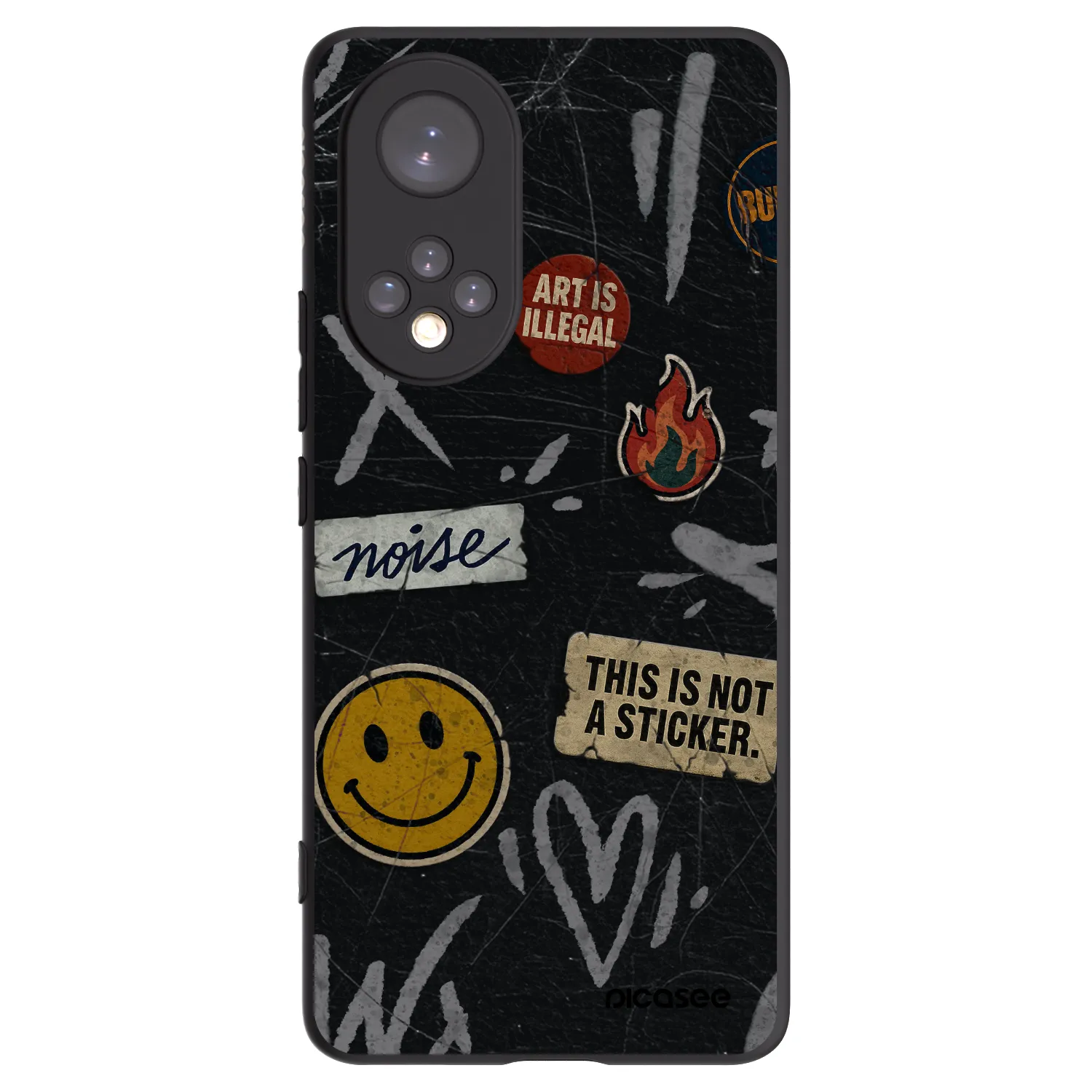 Picasee husă neagră din silicon pentru Honor 50 5G - STICKERS x TAGS
