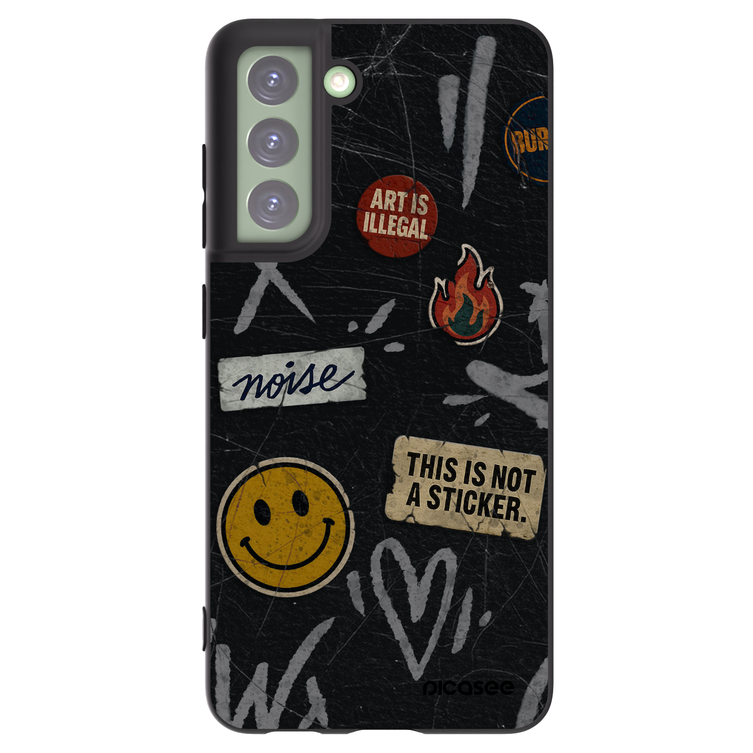 Picasee husă neagră din silicon pentru Samsung Galaxy S21 FE 5G - STICKERS x TAGS